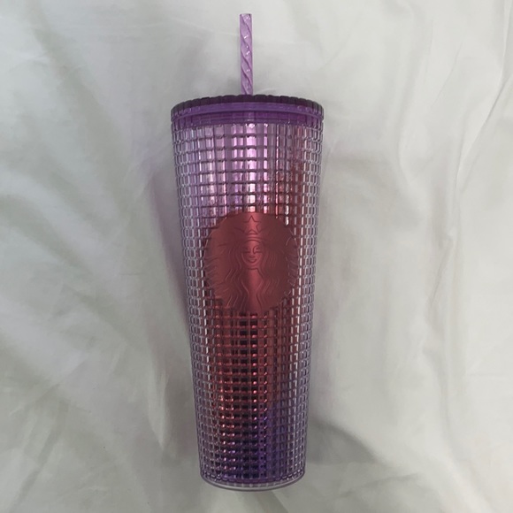 starbucks • purple grid tumbler
